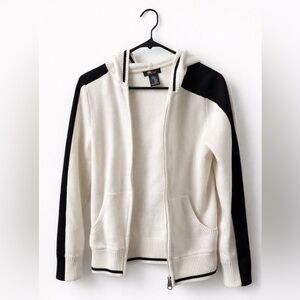 Active USA Cream and Black Knit Hoodie